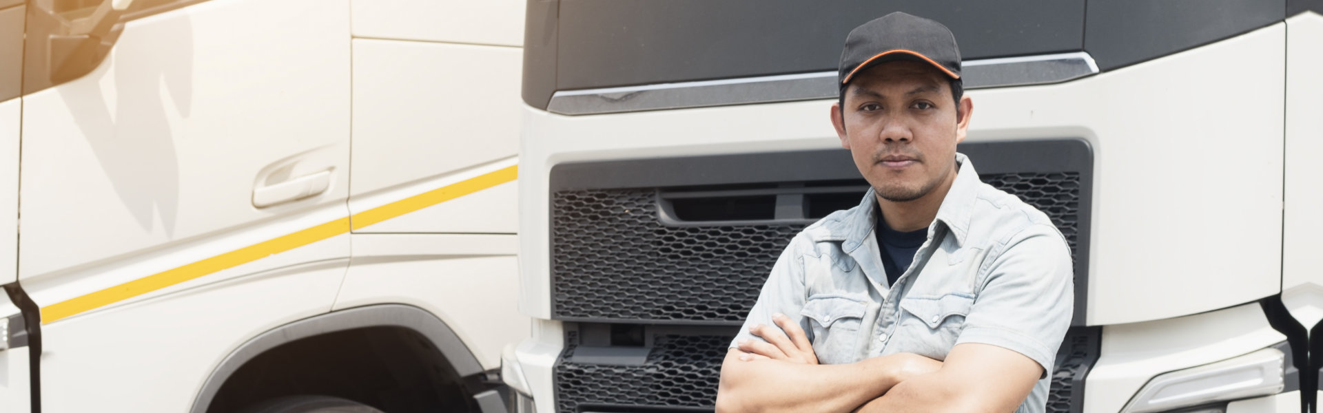 man in front of truck