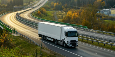 truck on the road